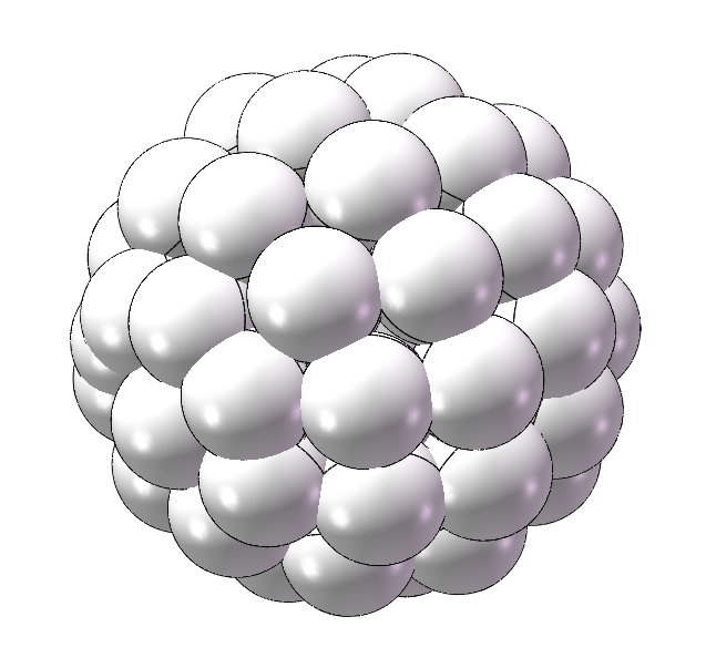 凸球形钙石灰三维图